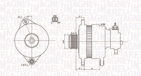 Generator / Alternator 063731900010 MAGNETI MARELLI