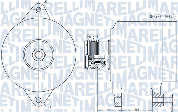 Generator / alternator 063731909010 MAGNETI MARELLI