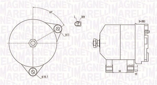 Generator / Alternator 063731913010 MAGNETI MARELLI