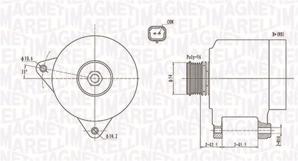 Generator / alternator 063731914010 MAGNETI MARELLI