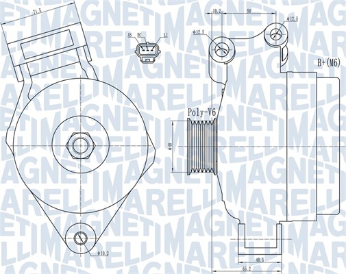 Generator / Alternator 063731925010 MAGNETI MARELLI