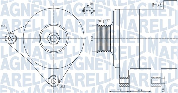 Generator / Alternator 063731936010 MAGNETI MARELLI