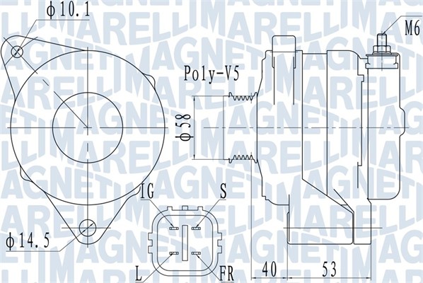 Generator / Alternator 063731950010 MAGNETI MARELLI