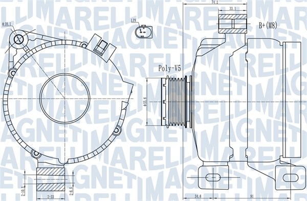 Generator / alternator 063731967010 MAGNETI MARELLI