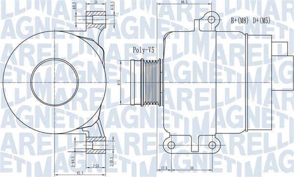 Generator / Alternator 063731969010 MAGNETI MARELLI