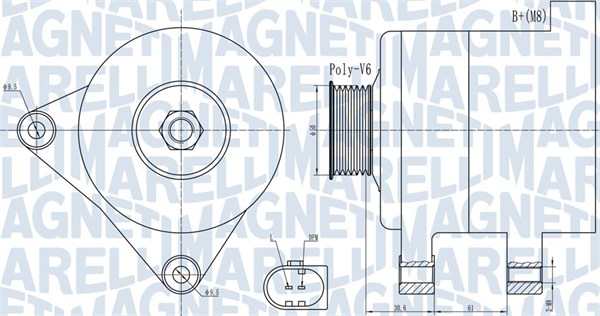 Generator / alternator 063731985010 MAGNETI MARELLI
