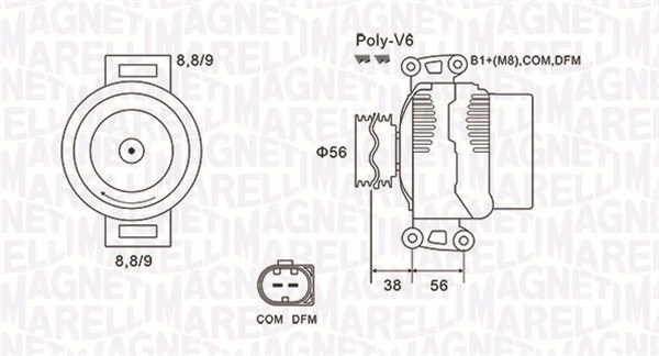 Generator / alternator 063731996010 MAGNETI MARELLI