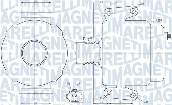 Generator / Alternator 063732007010 MAGNETI MARELLI