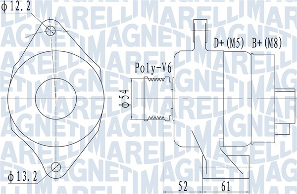 Generator / alternator 063732049010 MAGNETI MARELLI