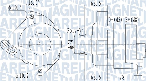 Generator / Alternator 063732094010 MAGNETI MARELLI
