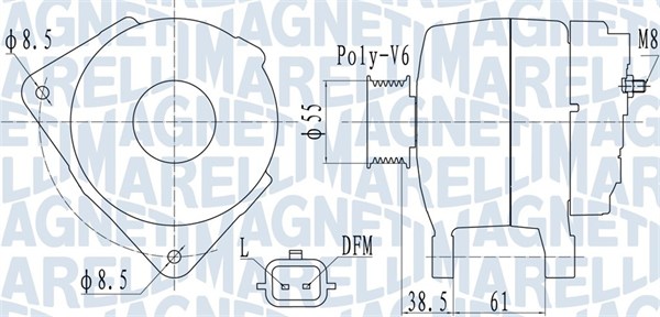 Generator / Alternator 063732098010 MAGNETI MARELLI