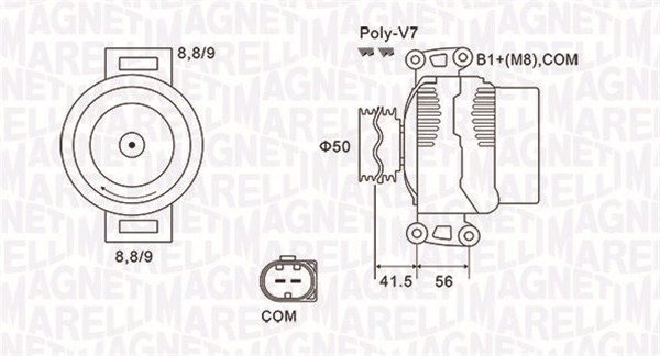 Generator / alternator 063732108010 MAGNETI MARELLI