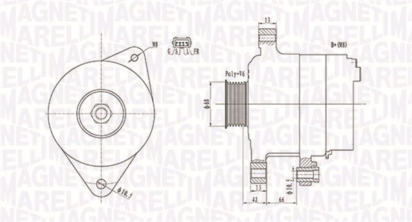 Generator / Alternator 063732112010 MAGNETI MARELLI