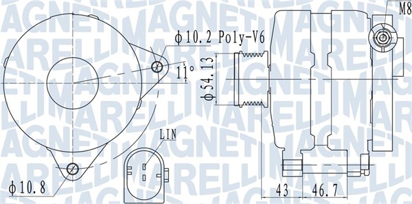 Generator / alternator 063732113010 MAGNETI MARELLI