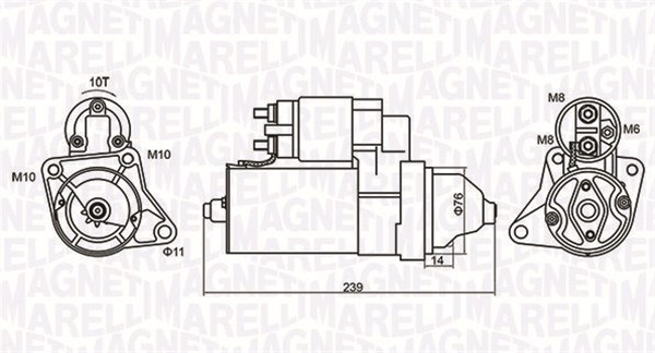 Starter 063721107010 MAGNETI MARELLI