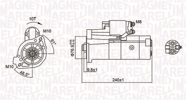 Starter 063721221010 MAGNETI MARELLI