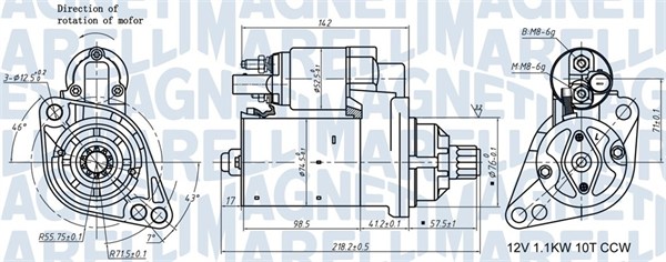 Starter 063721322010 MAGNETI MARELLI