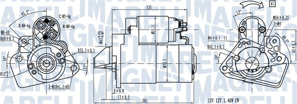 Starter 063721332010 MAGNETI MARELLI