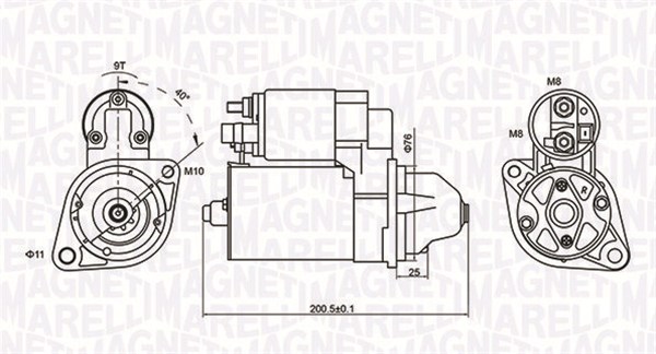 Starter 063721412010 MAGNETI MARELLI