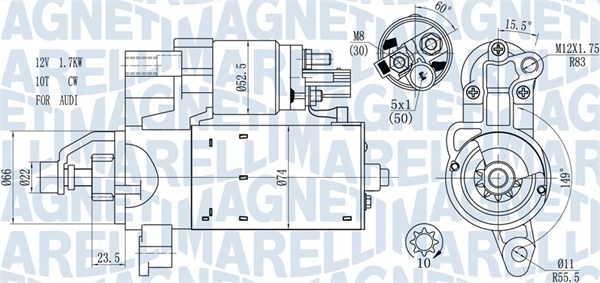 Starter 063721563510 MAGNETI MARELLI
