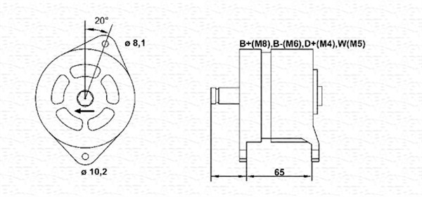 Generator / Alternator 943355232010 MAGNETI MARELLI