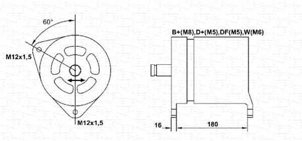 Generator / Alternator 943356229010 MAGNETI MARELLI