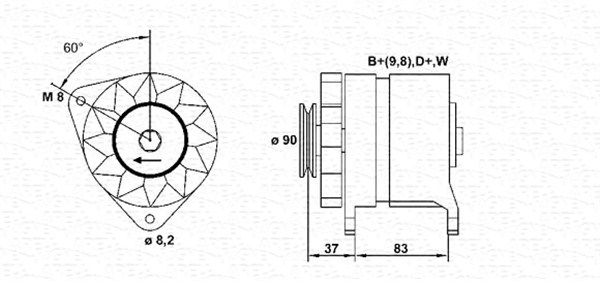 Generator / Alternator 943356245010 MAGNETI MARELLI