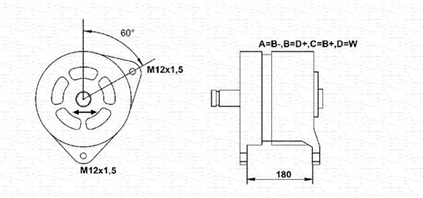 Generator / Alternator 943356258010 MAGNETI MARELLI