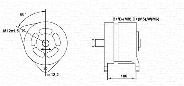 Generator / Alternator 943356267010 MAGNETI MARELLI