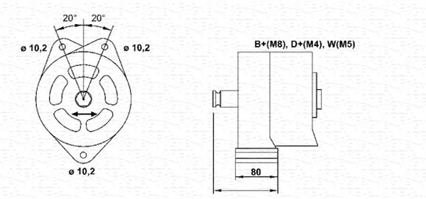 Generator / Alternator 943356685010 MAGNETI MARELLI