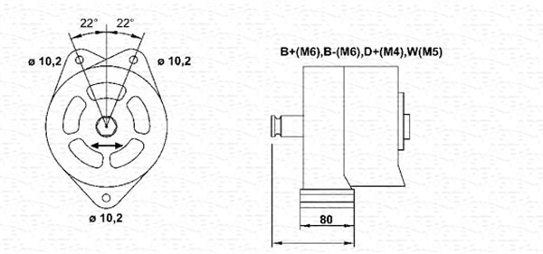 Generator / Alternator 943357257010 MAGNETI MARELLI