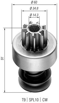 Pinion electromotor 940113020022 MAGNETI MARELLI