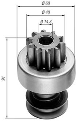 Pinion electromotor 940113020028 MAGNETI MARELLI
