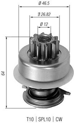 Pinion electromotor 940113020053 MAGNETI MARELLI