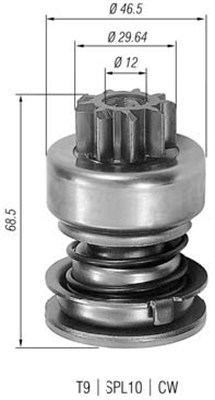 Pinion electromotor 940113020056 MAGNETI MARELLI
