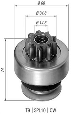 Pinion electromotor 940113020071 MAGNETI MARELLI