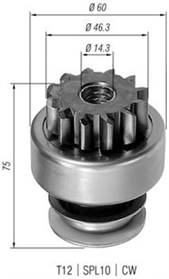 Pinion electromotor 940113020082 MAGNETI MARELLI