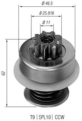 Pinion electromotor 940113020088 MAGNETI MARELLI