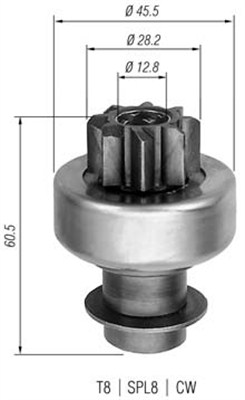 Pinion electromotor 940113020097 MAGNETI MARELLI