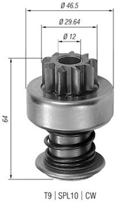 Pinion electromotor 940113020098 MAGNETI MARELLI
