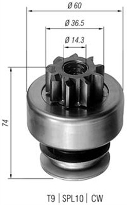 Pinion electromotor 940113020100 MAGNETI MARELLI