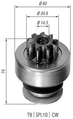 Pinion electromotor 940113020101 MAGNETI MARELLI