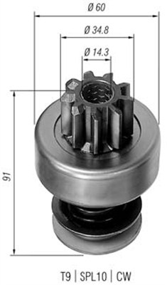 Pinion electromotor 940113020102 MAGNETI MARELLI