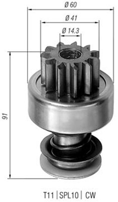 Pinion electromotor 940113020104 MAGNETI MARELLI