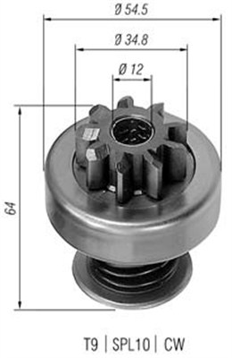 Pinion electromotor 940113020119 MAGNETI MARELLI