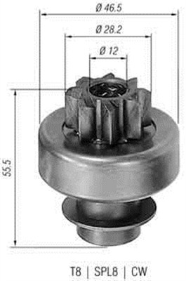 Pinion electromotor 940113020130 MAGNETI MARELLI