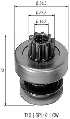 Pinion electromotor 940113020134 MAGNETI MARELLI