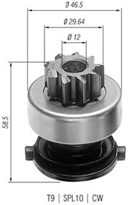 Pinion electromotor 940113020136 MAGNETI MARELLI