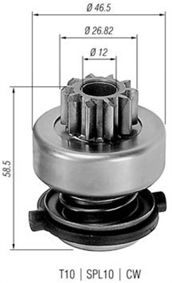 Pinion electromotor 940113020149 MAGNETI MARELLI