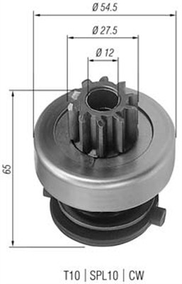 Pinion electromotor 940113020166 MAGNETI MARELLI